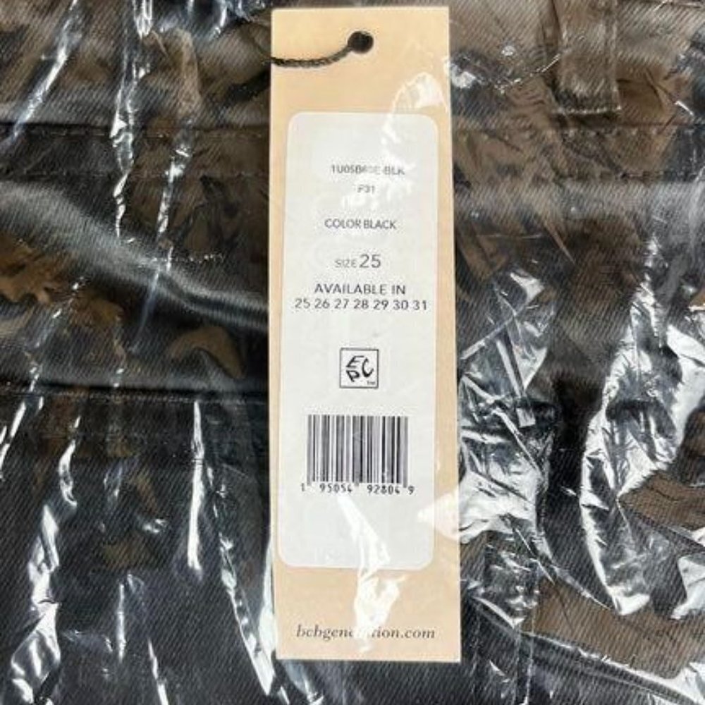 BOGO BCBGeneration Coated Black Skinny Denim Pant Sexy Leather Look sz 25 - 31 - Picture 7 of 8